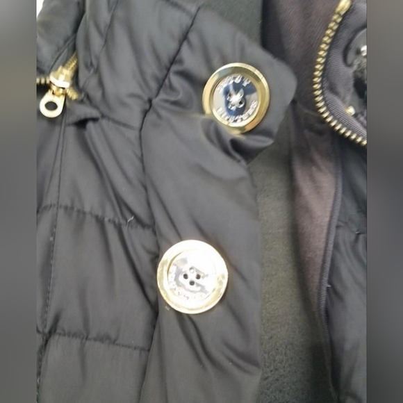 ✨️JUICY COUTURE OG FUR HOODED BUTTON UP PUFFER JACKET SZ P/XS✨️ - Picture 7 of 14